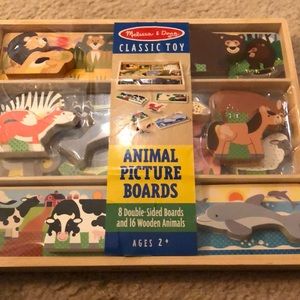 NWT Melissa and Doug animal picture board wood puzzle toy
